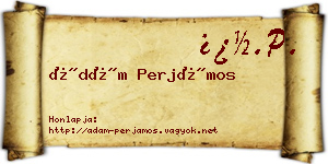 Ádám Perjámos névjegykártya